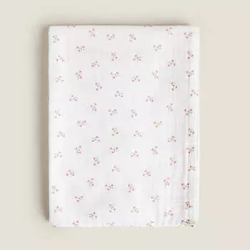 Одеяло Zara Home Floral Print Muslin Baby, белый