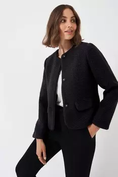 Одежда для экипажа, фактурная куртка без воротника Crew Clothing Company, черный