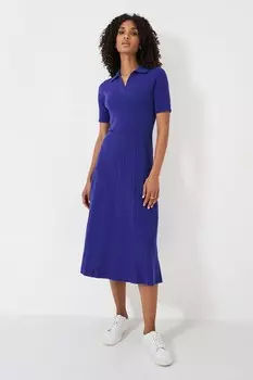 Одежда для экипажа Маковое трикотажное платье Crew Clothing Company, синий