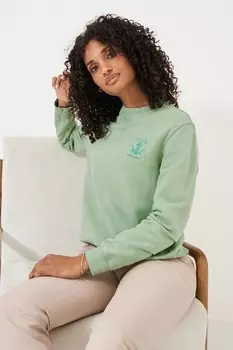 Одежда для экипажа, пигментная крашеная толстовка с круглым вырезом Crew Clothing Company, зеленый