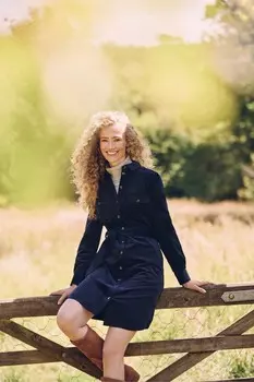 Одежда для экипажа, платье рубашка из вельвета elsie Crew Clothing Company, синий