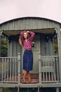 Одежда для экипажа юбка из денима mia Crew Clothing Company, синий