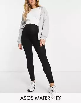 Одежда для беременных ASOS DESIGN – Высококачественные, очень мягкие леггинсы из хлопка и модала, которые можно носить поверх животика