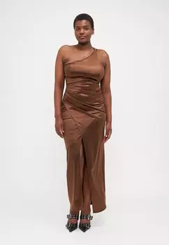Одежда для особых случаев AUTUMN WEDDING LOIS ONE SHOULDER MAXI WAL G CURVE, коричневый
