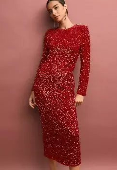 Одежда для особых случаев PETITE FIT LONG SLEEVE SEQUIN BOW BACK Next, красный