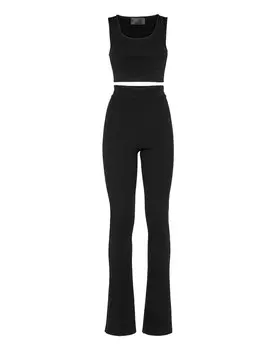 Одежда для отдыха Extrafine из мериноса Верх/Брюки Signature Philipp Plein, черный