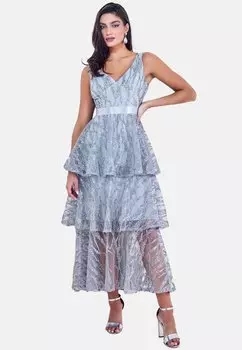 Одежда для торжеств EMBROIDERED TIERED Goddiva, серый