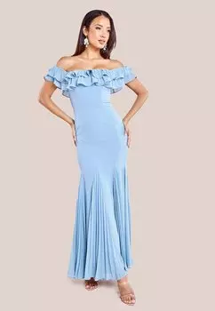 Одежда для торжеств Goddiva, светло-синий Frilled Off The Shoulder