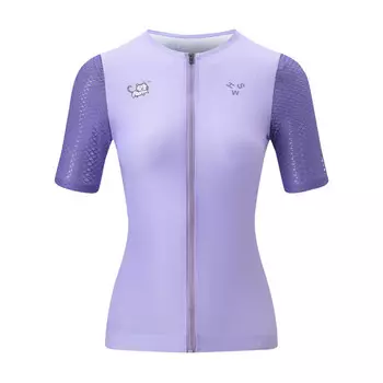 Велосипедное джерси женское Mountainpeak с короткими рукавами и принтом кота XS-XXL, фиолетовый