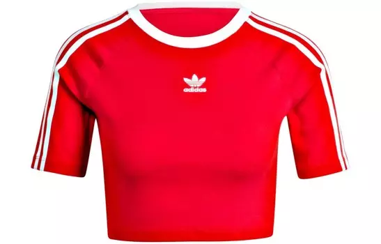 Одежда Футболка женская красная Adidas Originals