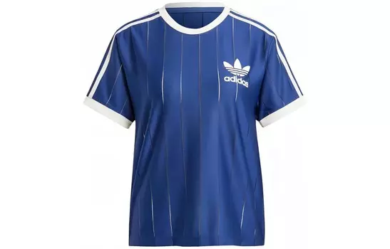 Одежда Футболка женская темно-синяя Adidas Originals