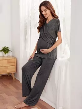 Одежда и брюки для беременных Shein, темно-серый