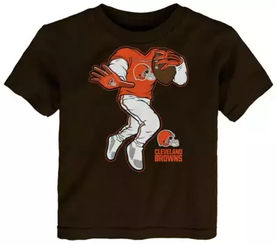 Одежда команды НФЛ для малышей Cleveland Browns Коричневая замшевая футболка Stiff Arm NFL Team Apparel