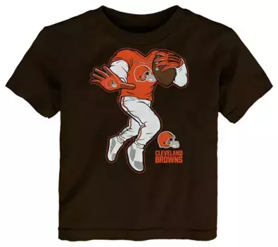 Одежда команды НФЛ для малышей Коричневая футболка с логотипом Cleveland Browns Nike