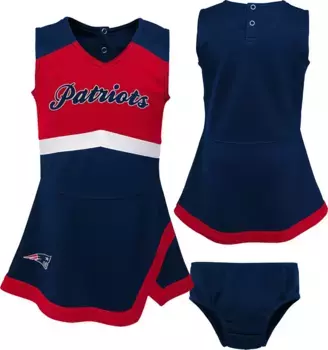 Одежда команды НФЛ для малышей, платье New England Patriots с надписью Cheer NFL Team Apparel