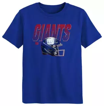 Одежда команды НФЛ, футболка Royal Little Kids со шлемом New York Giants NFL Team Apparel