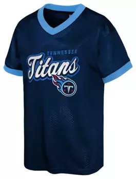 Одежда команды НФЛ, модная сетчатая футболка для девочек Tennessee Titans темно-синего цвета NFL Team Apparel