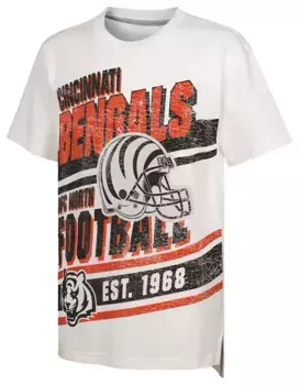 Одежда команды НФЛ Молодежная белая футболка Cincinnati Bengals Get Loud NFL Team Apparel