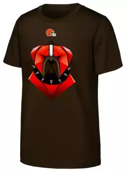 Одежда команды НФЛ Молодежная футболка Cleveland Browns с иллюстрацией коричневой футболки NFL Team Apparel