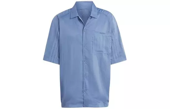 Одежда Рубашка Мужская Синяя Adidas Originals, синий