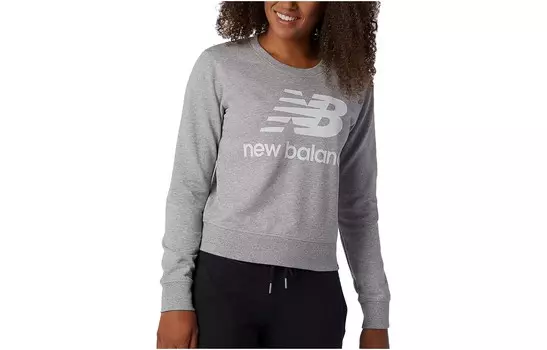 Одежда Толстовка женская светло-серая New Balance