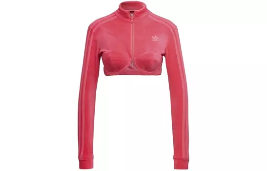 Одежда Укороченное пальто женское красное Adidas