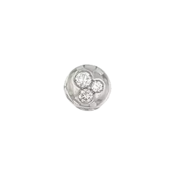 Одиночная серьга Dada Arrigoni Glamour из белого золота с бриллиантами