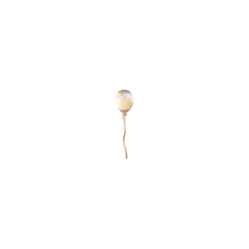 Одиночная серьга Vhernier Palloncini из розового золота с перламутром, сусальным золотом и горным хрусталем