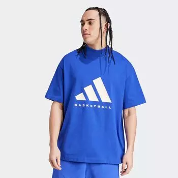 Одна футболка из хлопкового джерси adidas Originals, цвет lucid blue