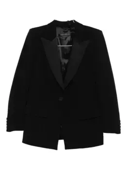 Однобортная куртка с шалевыми лацканами Marina Rinaldi, черный