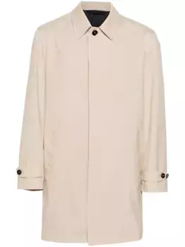 Однобортная парка длины миди Brioni, нейтральный