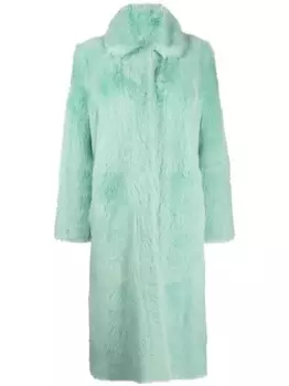 Однобортная шуба Liska, зеленый