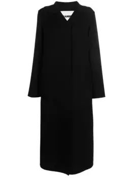 Однобортное кашемировое пальто JIL SANDER, черный