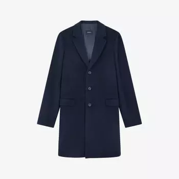 Однобортное однобортное пальто Tancred прямого кроя из смесовой шерсти и кашемира Balibaris, цвет mixed navy