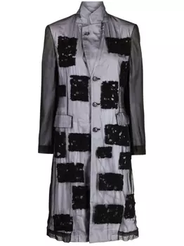 Однобортное пальто Comme Des Garons, черный