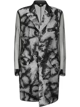 Однобортное пальто Comme Des Garons, серый