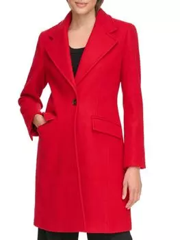Однобортное пальто Dkny, рубин