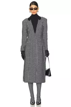 Однобортное пальто для верховой езды для мальчиков Norma Kamali, черный