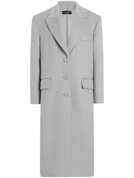 Однобортное пальто Dolce & Gabbana, серый