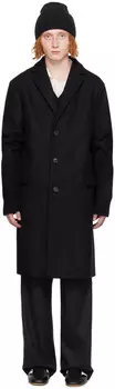 Однобортное пальто Dries Van Noten, черный