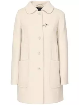 Однобортное пальто Fay, белый