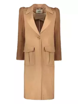 Однобортное пальто FENDI, коричневый