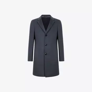 Однобортное пальто Gable из смесовой шерсти Reiss, синий