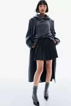 Однобортное пальто H&M, серый
