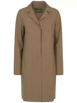 Однобортное пальто Herno, коричневый