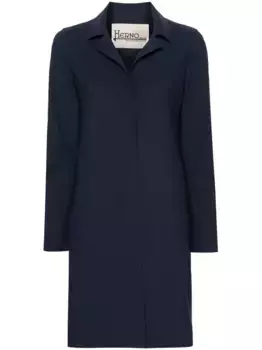 Однобортное пальто Herno, синий