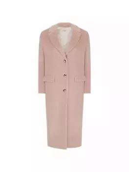 Однобортное пальто из альпака AGNONA, розовый