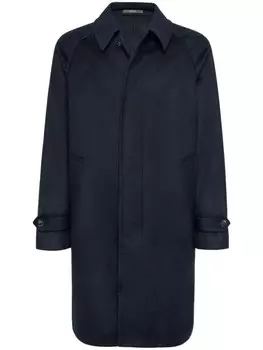 Однобортное пальто из кашемировой шерсти Boggi Milano, синий