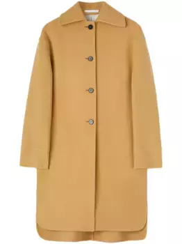 Однобортное пальто из натуральной шерсти JIL SANDER, коричневый