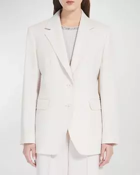 Однобортное пальто Magma с вышивкой Max Mara, цвет Beige